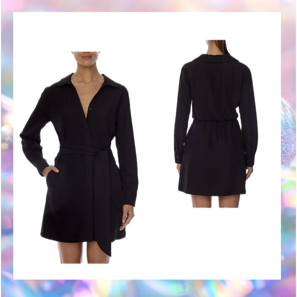 LBLC the label Black Long Sleeve Dress Size Large NWT